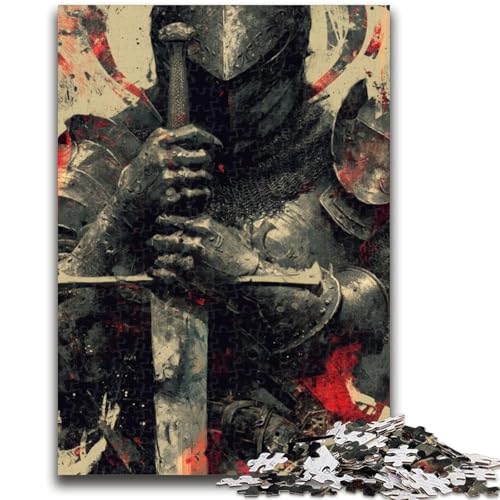 Puzzle für Erwachsene, 1000 Teile, mittelalterliche Ritter, Teenager-Puzzles, Quizspiel, Wanddekoration, einzigartige Geburtstags (26x38cm) von GKJPOXZJ