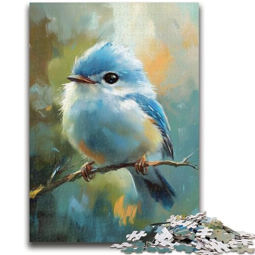 Puzzle für Erwachsene, 1000 Teile, niedlicher Kleiner Blauer Vogel, Puzzle für Erwachsene, Lernspiele, Heimdekoration, geeignet für die Schreibtischdekoration (50x75cm) von GKJPOXZJ
