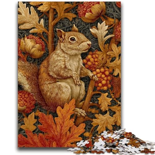 Puzzle für Erwachsene, 1000 Teile, psychedelisches Eichhörnchen-Puzzle für Erwachsene, Lernspiel zum Geburtstag, Weihnachten, für Kinder ab 14 Jahren (50x75cm) von GKJPOXZJ