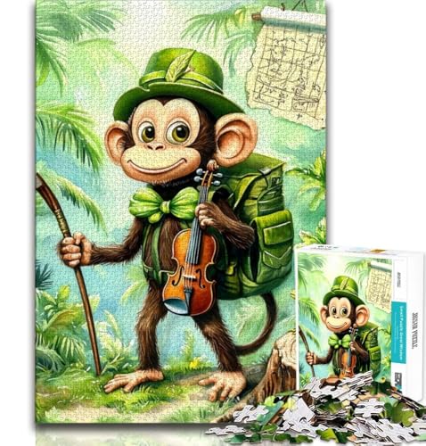 Puzzle für Erwachsene, 1000 Teile, reisender AFFE, hilft dem Gehirn, süchtig machendes Spielzeug zu trainieren, um Geduld zu fördern, perfekte Dekoration, 75x50cm Puzzle für Erwachsene, 1000 Teile, reisender AFFE, hilft dem Gehirn, süchtig machendes Spielzeug zu trainieren, um Geduld zu fördern, perfekte Dekoration, 75x50cm von GKJPOXZJ