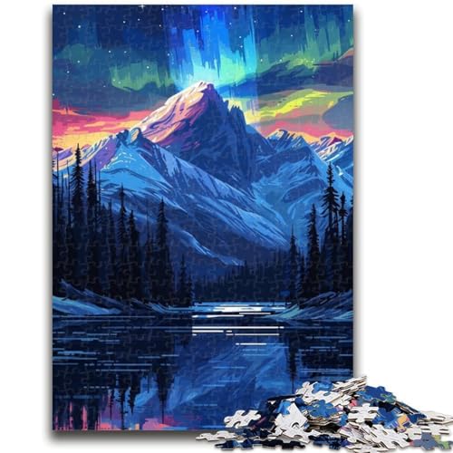 Puzzle für Erwachsene, 1000 Teile, schwierig, wunderschöne Aurora Borealis-Puzzles, Stressabbau, schwierige Herausforderung, geeignet als Schreibtischdekoration, (38x26cm) von GKJPOXZJ