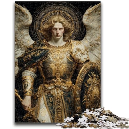 Puzzle für Erwachsene, 1000 Teile, schwierig, zehn mittelalterliche Engelsritter, 1000-teiliges Puzzle, dekomprimierendes intellektuelles Lernspielzeug, perfekte Dekoration (38x26cm) von GKJPOXZJ