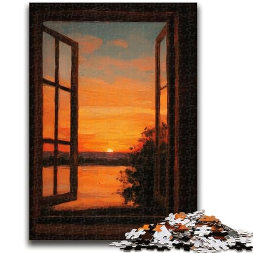 Puzzle für Erwachsene, 1000 Teile, schwierige Fenstermalerei-Puzzles für Teenager, geeignet als Schreibtischdekoration für Kinder ab 14 Jahren (75x50cm) von GKJPOXZJ