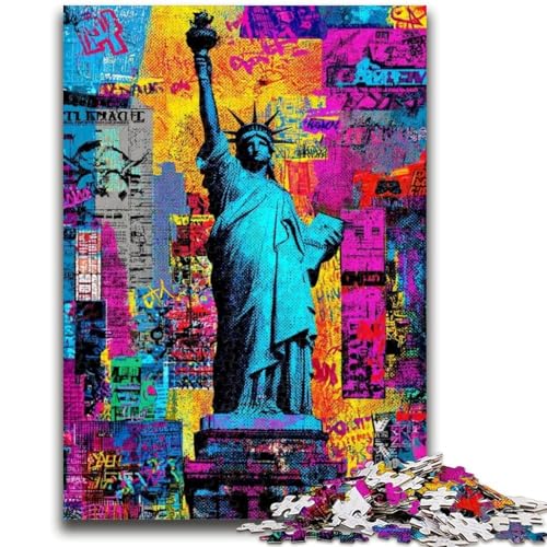 Puzzle für Erwachsene, 1000 Teile, schwierige Freiheitsstatue-Puzzles für Teenager, geeignet als Schreibtischdekoration für Kinder ab 14 Jahren (38x26cm) von GKJPOXZJ