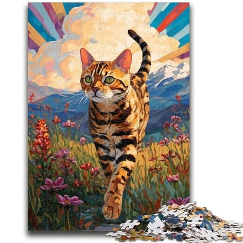 Puzzle für Erwachsene, 1000 Teile, schwierige Ozelot-Puzzles, Stressabbau, schwierige Herausforderung, geeignet als Schreibtischdekoration, (38x26cm) von GKJPOXZJ