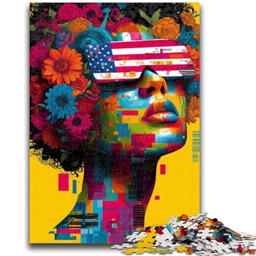 Puzzle für Erwachsene, 1000 Teile, schwierige künstlerische Frauenpuzzles für Teenager, geeignet als Schreibtischdekoration für Kinder ab 14 Jahren (38x26cm) von GKJPOXZJ