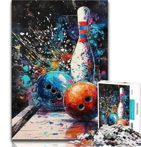 Puzzle für Erwachsene, 1000 Teile, schwieriges Bowlingkugel-Malen, Stressabbau, Staycation-Zeitvertreib, mit passendem Poster und Quizblatt, 38x26cm Puzzle für Erwachsene, 1000 Teile, schwieriges Bowlingkugel-Malen, Stressabbau, Staycation-Zeitvertreib, mit passendem Poster und Quizblatt, 38x26cm von GKJPOXZJ