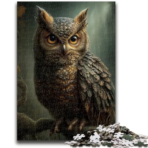 Puzzle für Erwachsene, 1000 Teile, schwieriges Eulen-Puzzle für Teenager, Lernspiele, Wanddekoration, einzigartige Geburtstags (26x38cm) von GKJPOXZJ