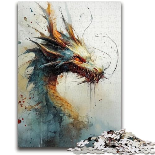 Puzzle für Erwachsene, 1000 Teile, schwieriges Fantasy-Drachen-Puzzle für Erwachsene, ganze Familie, geeignet für Kinder ab 14 Jahren (50x75cm) von GKJPOXZJ