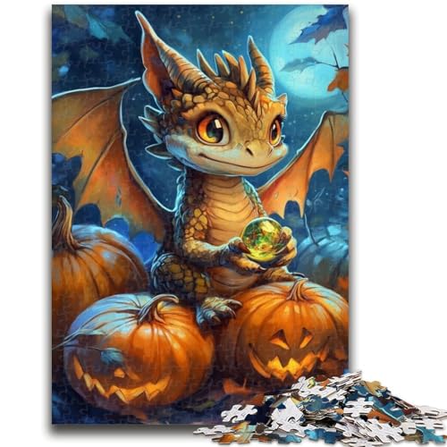 Puzzle für Erwachsene, 1000 Teile, schwieriges Halloween-Drache-Puzzle, 1000 Teile, interessante Stressreduzierung, Eltern-Kind-Interaktion (26x38cm) von GKJPOXZJ