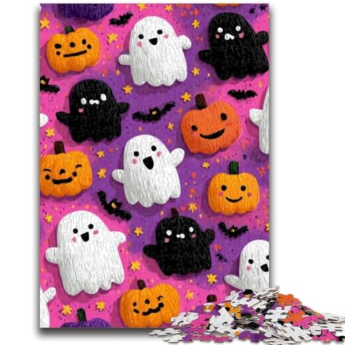 Puzzle für Erwachsene, 1000 Teile, schwieriges Halloween-Thema, Puzzle für Erwachsene, Stressabbau, Staycation, Zeit totschlagen, Heimdekorationsspielzeug (75x50cm) von GKJPOXZJ