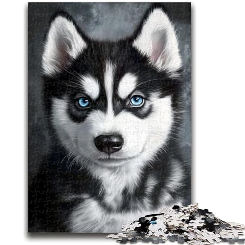 Puzzle für Erwachsene, 1000 Teile, schwieriges Husky-Baby-Puzzle für Teenager, Lernspiele, Wanddekoration, einzigartige Geburtstags (26x38cm) von GKJPOXZJ