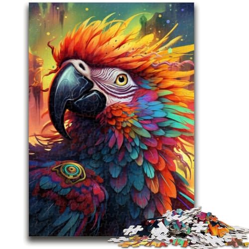 Puzzle für Erwachsene, 1000 Teile, schwieriges Kunst-Papagei-Puzzle für Erwachsene, pädagogisches Familienspiel, geeignet als Schreibtischdekoration (26x38cm) von GKJPOXZJ