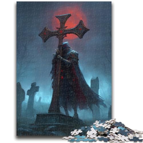 Puzzle für Erwachsene, 1000 Teile, schwieriges Puzzle „Mächtiger mittelalterlicher Ritter“, pädagogisches Familienspiel, geeignet als Schreibtischdekoration (50x75cm) von GKJPOXZJ