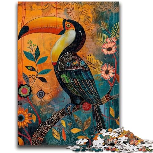 Puzzle für Erwachsene, 1000 Teile, schwieriges Regenwald-Papagei-Puzzle für Teenager, Stressabbau, schwierige Herausforderung, Wichtelgeschenke (26x38cm) von GKJPOXZJ