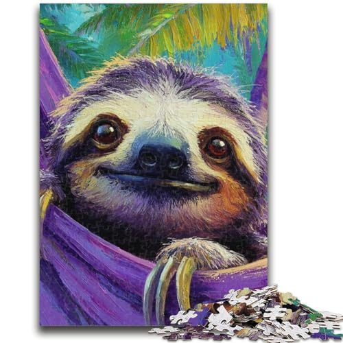 Puzzle für Erwachsene, 1000 Teile, schwieriges Waldfaultier-Puzzle für Teenager, geeignet als Schreibtischdekoration für Kinder ab 14 Jahren (75x50cm) von GKJPOXZJ