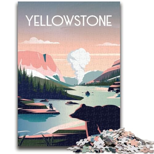 Puzzle für Erwachsene, 1000 Teile, schwieriges Yellowstone Park-Puzzle, 1000 Teile, lustige Aktivität für zu Hause, Spielzeug für Regentage, Geburtstagsgeschenke (26x38cm) von GKJPOXZJ