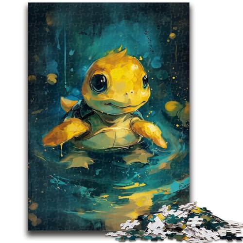 Puzzle für Erwachsene, 1000 Teile, süße kleine gelbe Schildkröte, anspruchsvolles Spiel, Geschenke, ganze Familie (38x26cm) von GKJPOXZJ