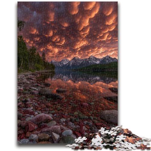 Puzzle für Erwachsene, 1000 Teile, wunderschöne Bergfluss-Puzzles für Erwachsene, Lernspiel zum Geburtstag, Weihnachten, für Kinder ab 14 Jahren (26x38cm) von GKJPOXZJ