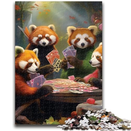 Puzzle für Erwachsene, 1000 Tiere, die Poker Spielen, Puzzles für Teenager, anspruchsvolles Spiel für die ganze Familie, für Frauen, Geschenke für Männer (50x75cm) von GKJPOXZJ