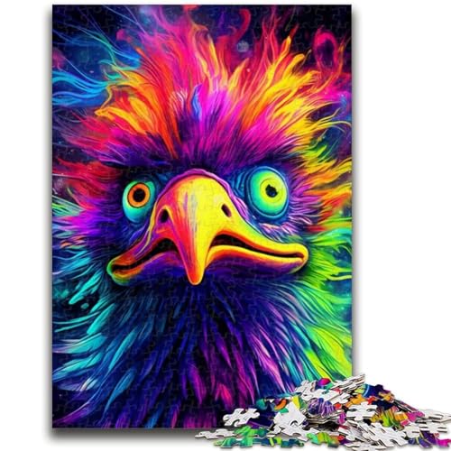Puzzle für Erwachsene, 1000 Tierkunst-Straußenpuzzles für Teenager, anspruchsvolles Spiel, ganze Familie, (50x75cm) von GKJPOXZJ
