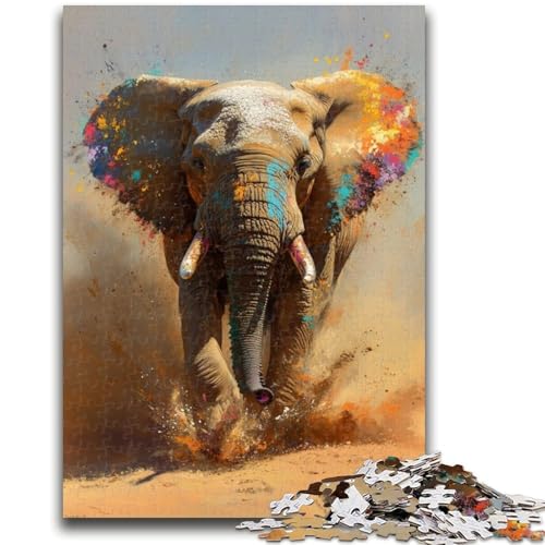Puzzle für Erwachsene, 1000 Wüstenelefanten, 1000 Teile, für Erwachsene, ganze Familie, geeignet für Kinder ab 14 Jahren, (50x75cm) von GKJPOXZJ