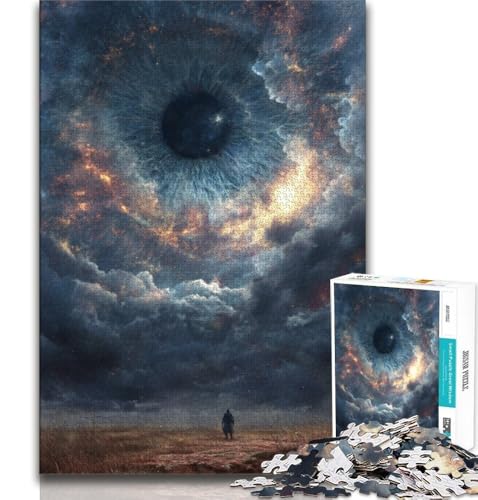 Puzzle für Erwachsene, 1000-teiliges Puzzle „Auge im Himmel“, Stressabbau, schwierige Herausforderung, ganze Familie, 75x50cm von GKJPOXZJ