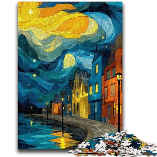 Puzzle für Erwachsene, 1000-teiliges Sternenhimmel-Straßenpuzzle für Erwachsene, anspruchsvolles Spiel für die ganze Familie für Frauen, Geschenke für Männer (75x50cm) von GKJPOXZJ