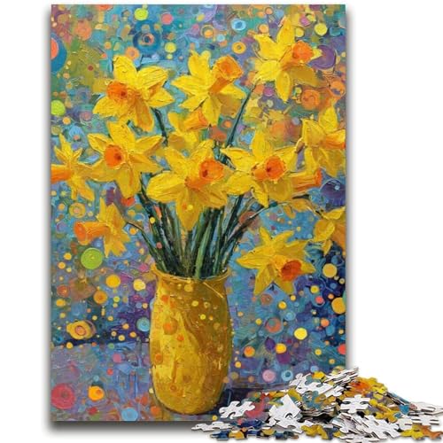 Puzzle für Erwachsene, Blumen in Einer Vase malen, Teenager-Puzzles, anspruchsvolle Familienaktivitätsspiele, DIY-Spielzeug für Heimwanddekorationsgeschenke (75x50cm) von GKJPOXZJ