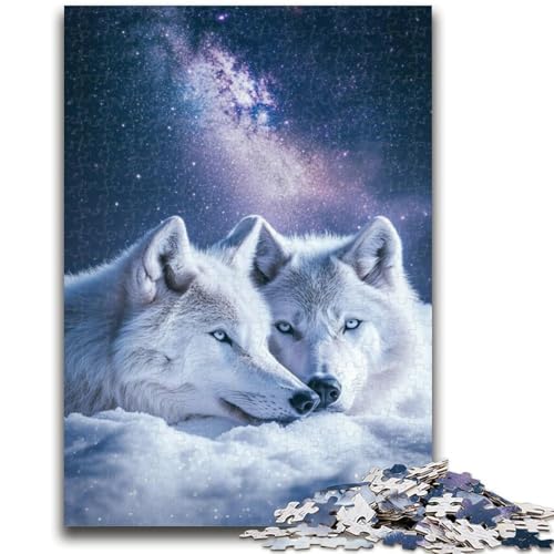 Puzzle für Erwachsene „Wolf im Schnee“, Puzzles für Erwachsene, lehrreich ganze Familie (50x75cm) von GKJPOXZJ