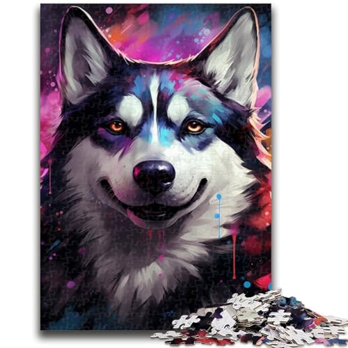 Puzzle für Erwachsene 1000 Husky 1000-teiliges Puzzle, Lernspielzeug, Familienspiele, einzigartige Geburtstags- und Geschenkideen (50x75cm) von GKJPOXZJ