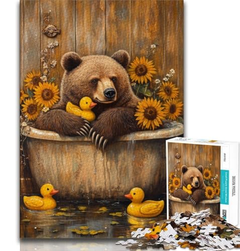 Puzzle für Erwachsene 1000 Puzzles Braunbär in der Toilette, Spielzeug, Lernspiele, Stressabbau, Eltern-Kind-Interaktion, 75x50cm Puzzle für Erwachsene 1000 Puzzles Braunbär in der Toilette, Spielzeug, Lernspiele, Stressabbau, Eltern-Kind-Interaktion, 75x50cm von GKJPOXZJ