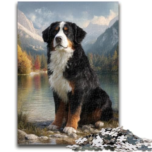 Puzzle für Erwachsene 1000 Teile Berner Sennenhund 1000 Teile für Erwachsene, Quizspiel ganze Familie (38x26cm) von GKJPOXZJ