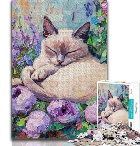 Puzzle für Erwachsene 1000 Teile Blumenkatze, anspruchsvolles Spiel und Familienspiel, Lernspiel zum Geburtstag, Weihnachten, 38x26cm Puzzle für Erwachsene 1000 Teile Blumenkatze, anspruchsvolles Spiel und Familienspiel, Lernspiel zum Geburtstag, Weihnachten, 38x26cm von GKJPOXZJ