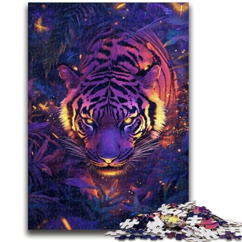 Puzzle für Erwachsene 1000 Teile Dschungeltiger-Puzzles, Lernspielzeug, Familienspiele, einzigartige Geburtstags- und Geschenkideen (38x26cm) von GKJPOXZJ