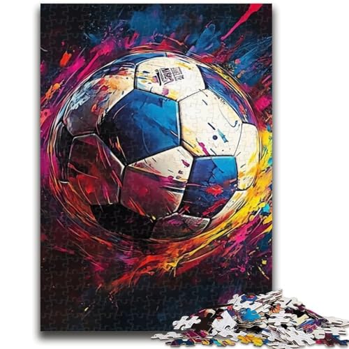 Puzzle für Erwachsene 1000 Teile Graffiti-Fußball 1000 Teile für Erwachsene, Quizspiel ganze Familie (38x26cm) von GKJPOXZJ