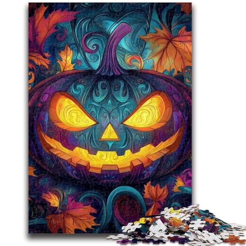 Puzzle für Erwachsene 1000 Teile Halloween-Kürbiskopf-Puzzle für Teenager, Spielspielzeug, jedes Teil ist einzigartig – anspruchsvolles Familienspiel (75x50cm) von GKJPOXZJ