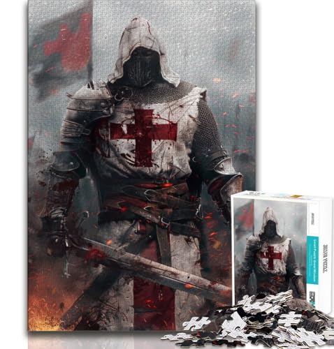 Puzzle für Erwachsene 1000 Teile Ritter, anspruchsvolles Spiel und Familienspiel, Lernspiel zum Geburtstag, Weihnachten, 75x50cm von GKJPOXZJ
