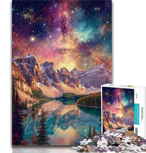 Puzzle für Erwachsene 1000 Teile Schöne Berge und Seen, Lernspielzeug für die ganze Familie, geeignet als Schreibtischdekoration, 38x26cm von GKJPOXZJ