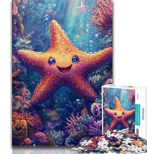 Puzzle für Erwachsene 1000 Teile Seestern, anspruchsvolles Spiel und Lernspiel für die ganze Familie zum Geburtstag, Weihnachten, 75x50cm von GKJPOXZJ