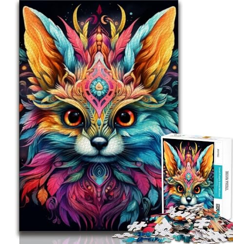 Puzzle für Erwachsene 1000 Teile Tierfüchse, anspruchsvolles Spiel und Lernspiel für die ganze Familie zum Geburtstag, Weihnachten, 38x26cm von GKJPOXZJ