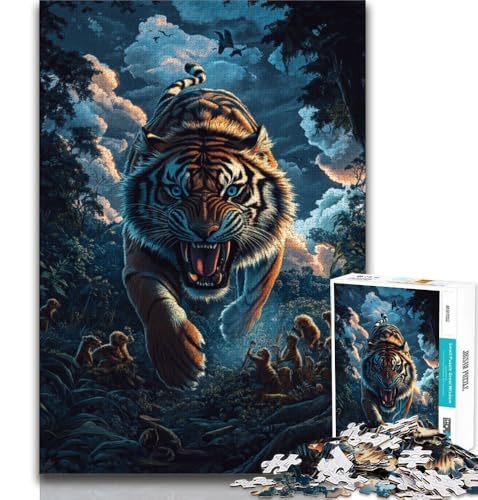 Puzzle für Erwachsene 1000 Teile Tiger, anspruchsvolles Spiel und Familienspiel, Lernspiel zum Geburtstag, Weihnachten, 75x50cm von GKJPOXZJ