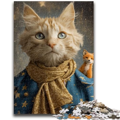 Puzzle für Erwachsene mit 1000 Teilen, Katze des kleinen Prinzen, 1000 Teile für Teenager, Lernspielzeug, lustige Familienspiele, einzigartige Heimdekoration, (38x26cm) von GKJPOXZJ