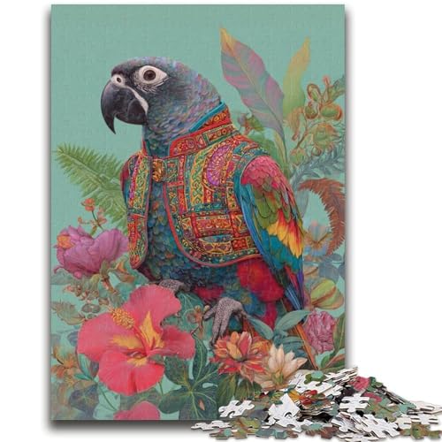 Puzzle für Erwachsene mit 1000 Teilen, Papagei, 1000 Teile, anspruchsvolle Familienaktivitätsspiele, DIY-Spielzeug für Heimwanddekorationsgeschenke (50x75cm) von GKJPOXZJ