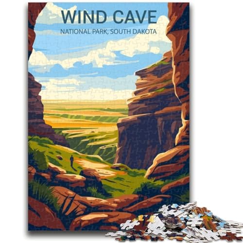 Puzzle für Erwachsene mit 1000 Teilen, Wind Cave National Park, 1000-teiliges Puzzle, Stressabbau, schwierige Herausforderung, einzigartige Heimdekoration und Geschenke (50x75cm) von GKJPOXZJ