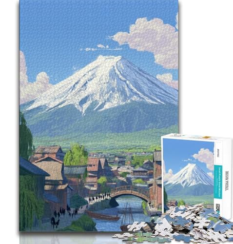 Puzzle für Erwachsene und Jugendliche, 1000 Teile, Berg Fuji, Spielzeug, Lernspiele, Stressabbau, Künstlersammlung, Bildende Kunst, 38x26cm von GKJPOXZJ