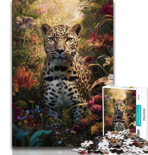 Puzzle für Erwachsene und Jugendliche, 1000 Teile, Blumenleopard, anspruchsvoll zu vervollständigen, Aber lustig und humorvoll, Geburtstagsgeschenk, Geschenke, Wandkunst, 75x50cm Puzzle für Erwachsene und Jugendliche, 1000 Teile, Blumenleopard, anspruchsvoll zu vervollständigen, Aber lustig und humorvoll, Geburtstagsgeschenk, Geschenke, Wandkunst, 75x50cm von GKJPOXZJ