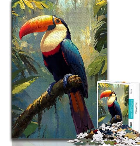 Puzzle für Erwachsene und Jugendliche, 1000 Teile, Papagei, anspruchsvoll zu vervollständigen, Aber lustig und humorvoll, Geburtstagsgeschenk, Geschenke, Wandkunst, 75x50cm von GKJPOXZJ