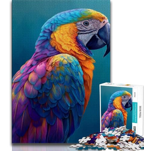 Puzzle für Erwachsene und Jugendliche, 1000 Teile, Papagei, pädagogisches Spielzeug zum Stressabbau, ganze Familie, 75x50cm Puzzle für Erwachsene und Jugendliche, 1000 Teile, Papagei, pädagogisches Spielzeug zum Stressabbau, ganze Familie, 75x50cm von GKJPOXZJ