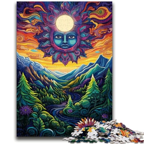 Puzzle für Erwachsene und Jugendliche, 1000 Teile, Psychedelischer Wald, Puzzle für Erwachsene, anspruchsvolle Familienaktivitätsspiele, DIY-Spielzeug für Heimwanddekorationsgeschenke (75x50cm) von GKJPOXZJ